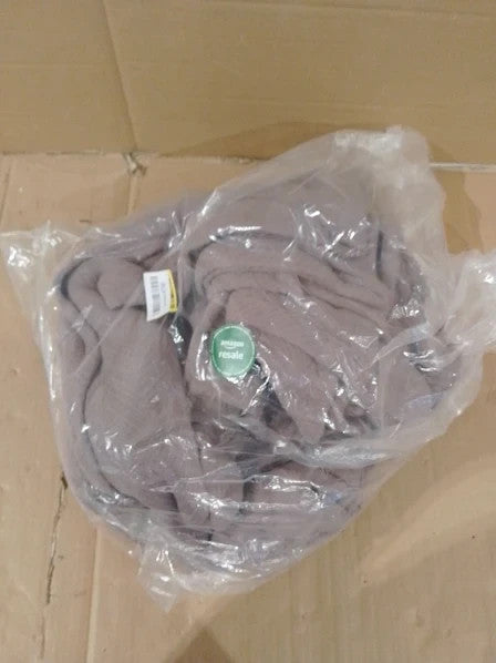 Eddie Bauer Home Herringbone Blanket 100% Cotton Lightweight 90x90in New