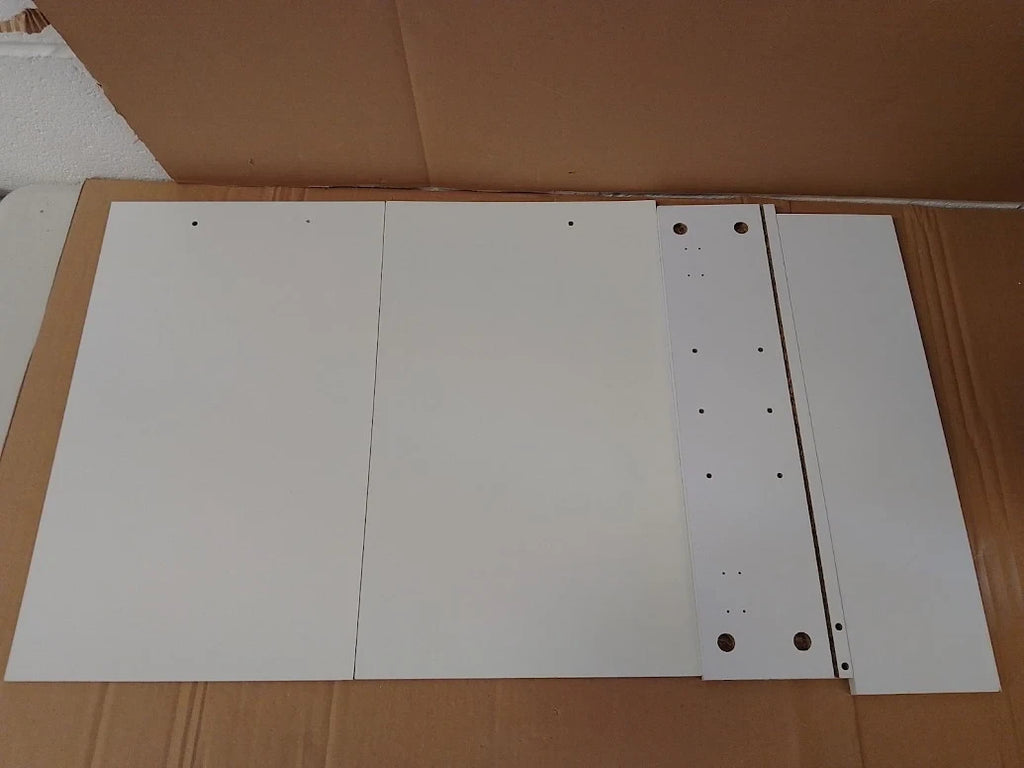 Home Prime 2 Door Mirrored Cabinet White 50x60x14cm 2 Doors Self Assembly