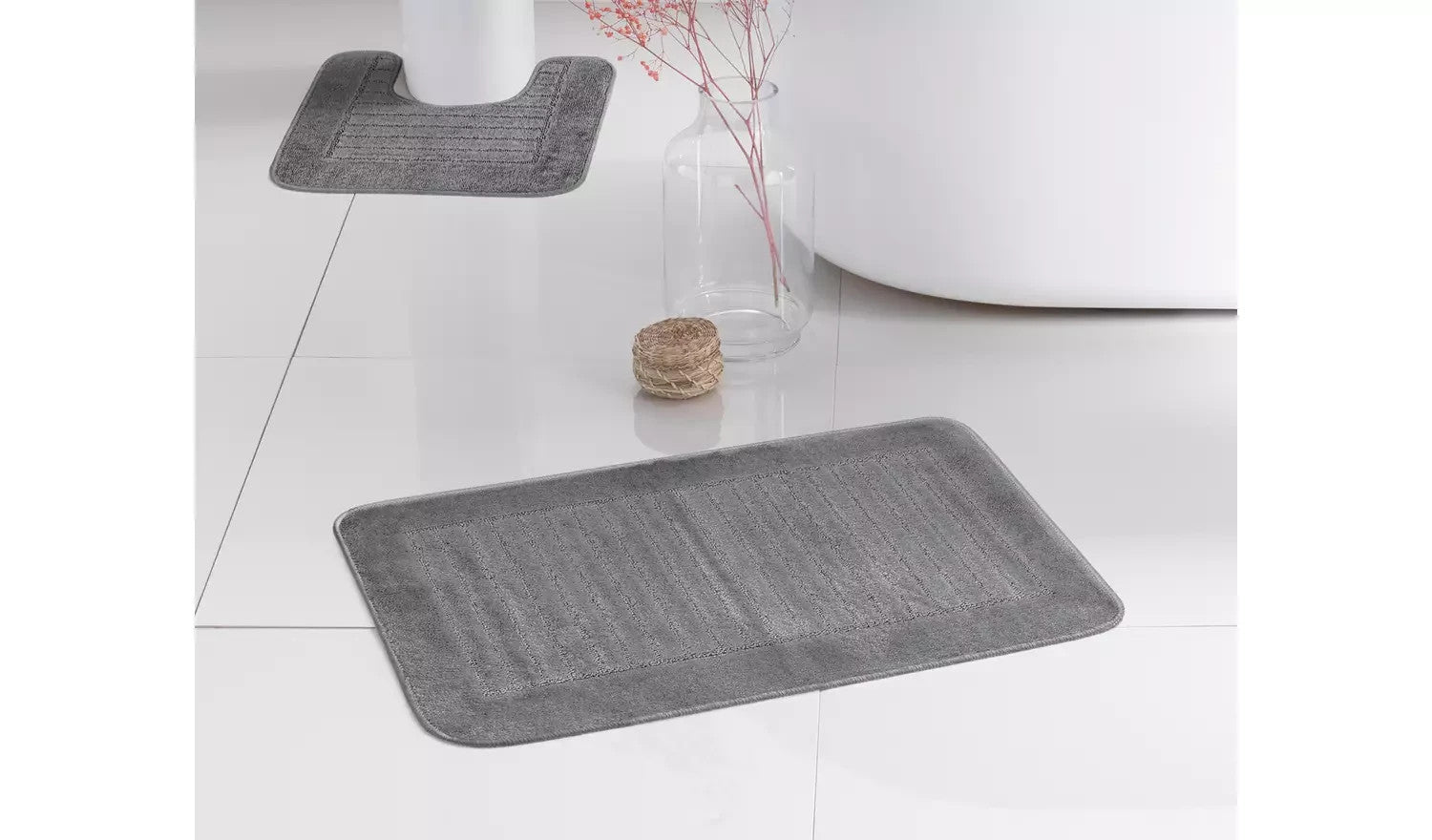 Argos Home Grey Bath Pedestal Set Bathroom Storage Unit Furniture Design New