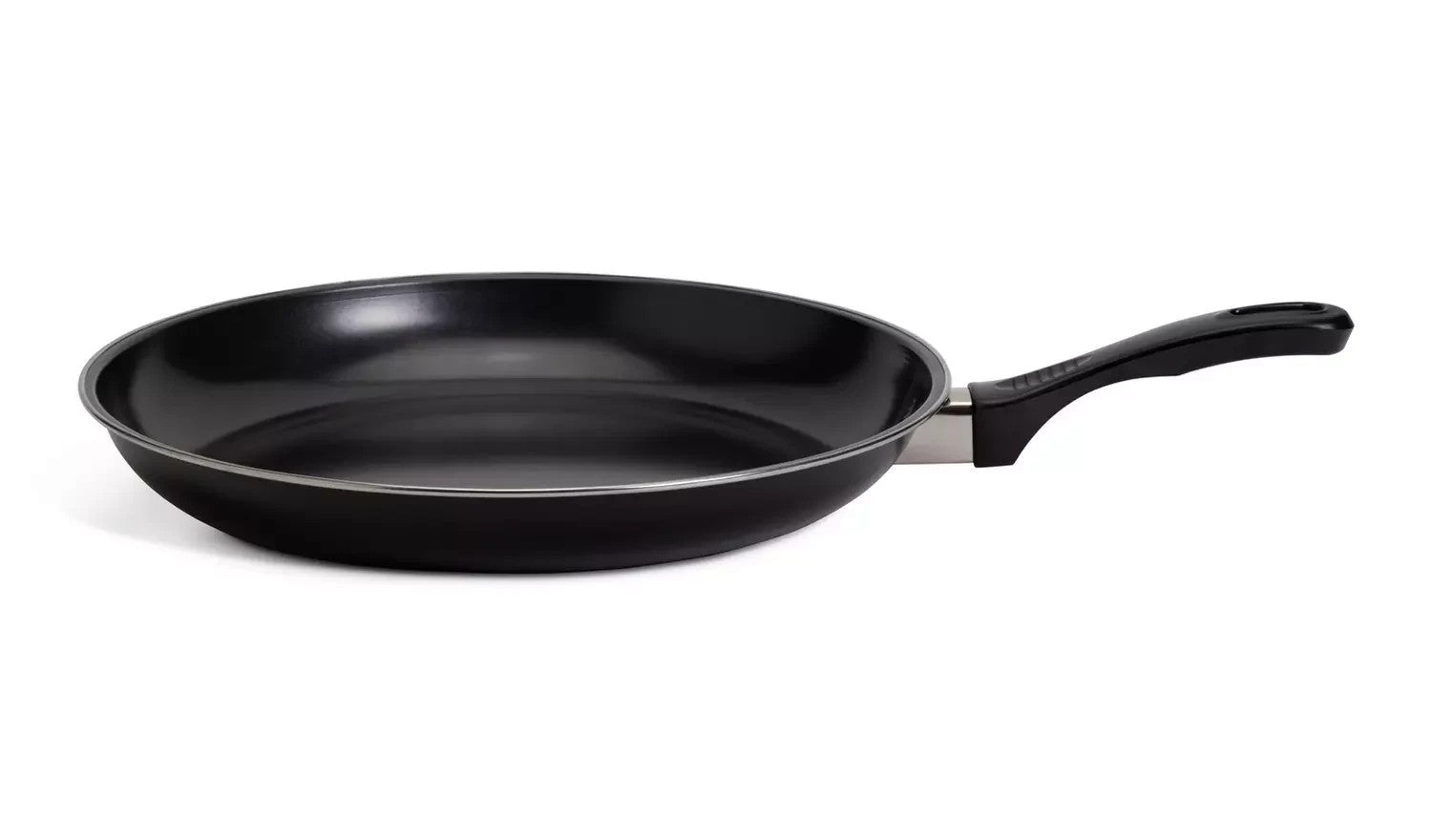 Basics 30cm Frying Pan Interior Exterior Material Carbon Steel Black New