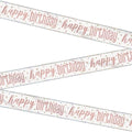 Rose Gold Happy Birthday Glitz Foil Banner Perfect Chic Memorable Parties New