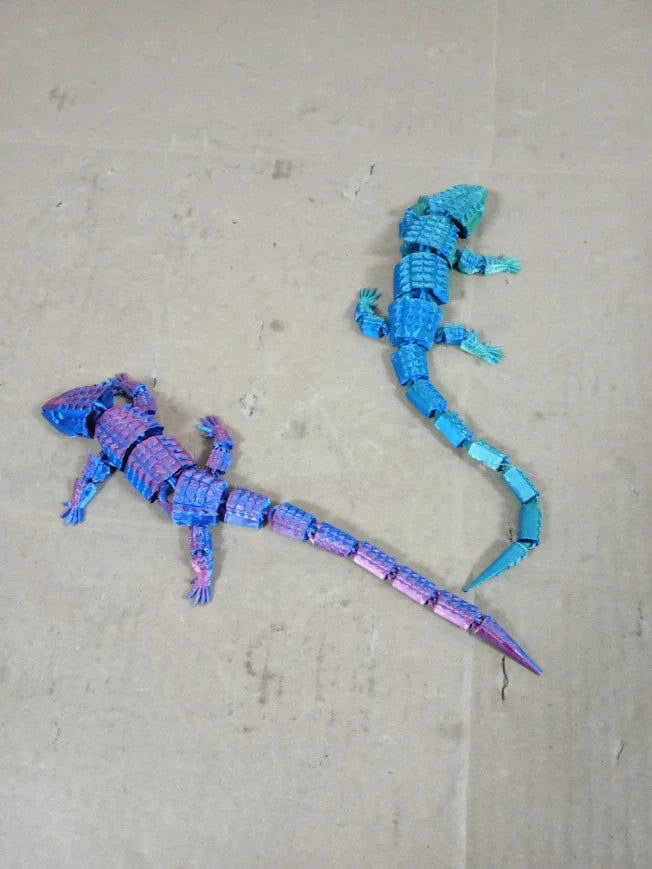 Iuiiaii 2 Pcs Lizard Toys 3d Printed Fidget Toy Lizard Animal Home Decor