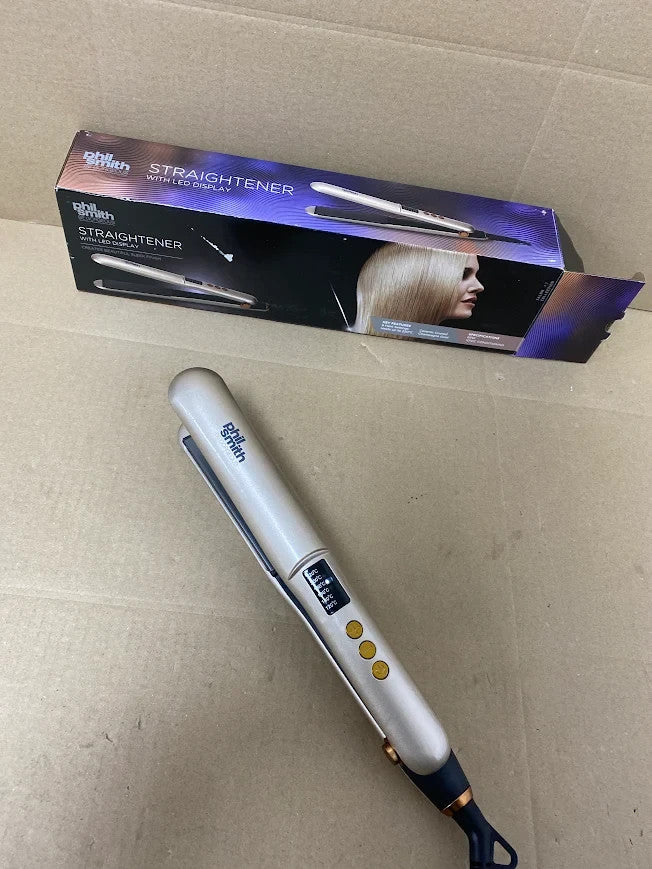 Phil Smith RH608M Salon Collection Hair Straightener Sleek 6 Settings Gold