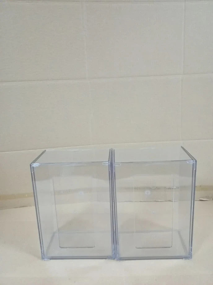 Youngever Stackable Organiser Drawers 2 Pieces Clear Makeup Cosmetics Plastic