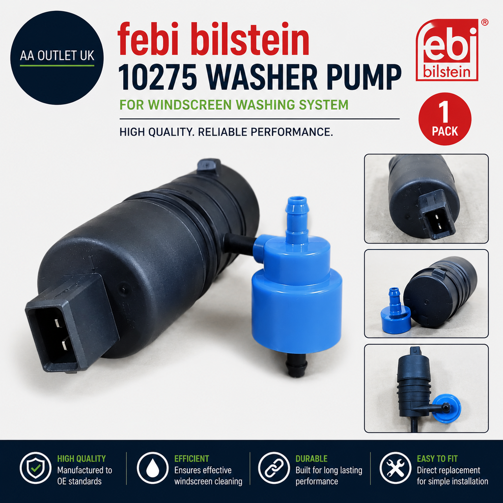Febi Bilstein 10275 Windscreen Washer Pump Replacement Single Unit 1 Piece New
