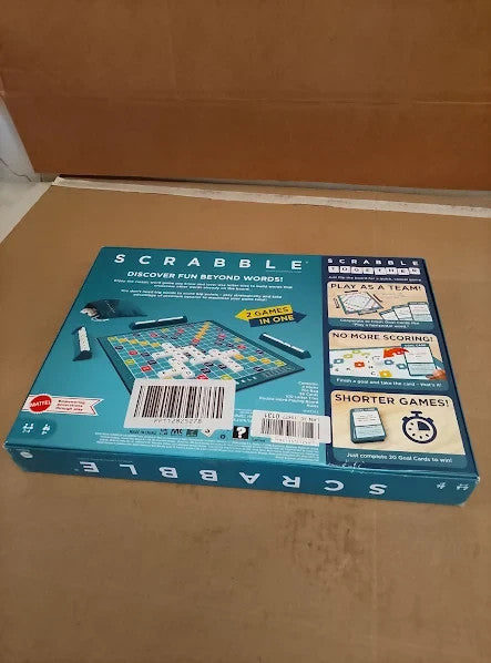 Mattel Scrabble Board Family Word Game 2-4 Players 35.5x35.5cm 12+ New