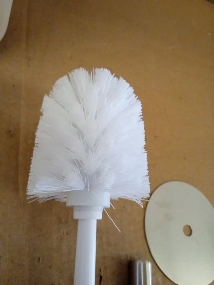 Habitat Toilet Brush Holder 38.5x9.5x9.5cm Cream And Silver