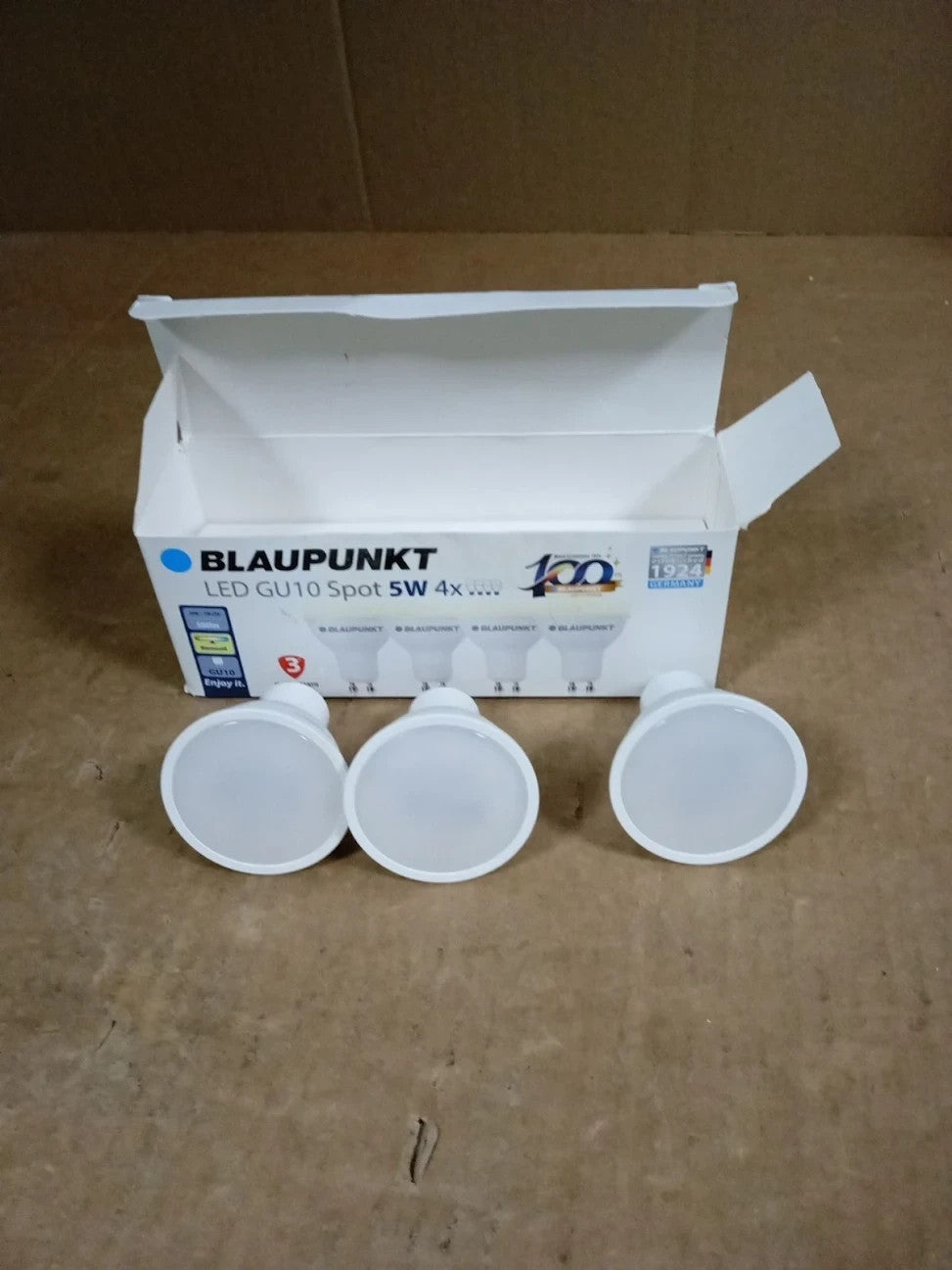 BLAUPUNKT LED GU10 Bulb 5W 500 Lumens White 2700K Replaces 50W Halogen 3 Pieces