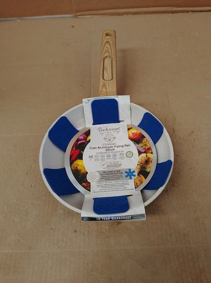 Cooksmart Signature 20cm Frying Pan Cast Aluminium Non Stick PFOA & PFAS New