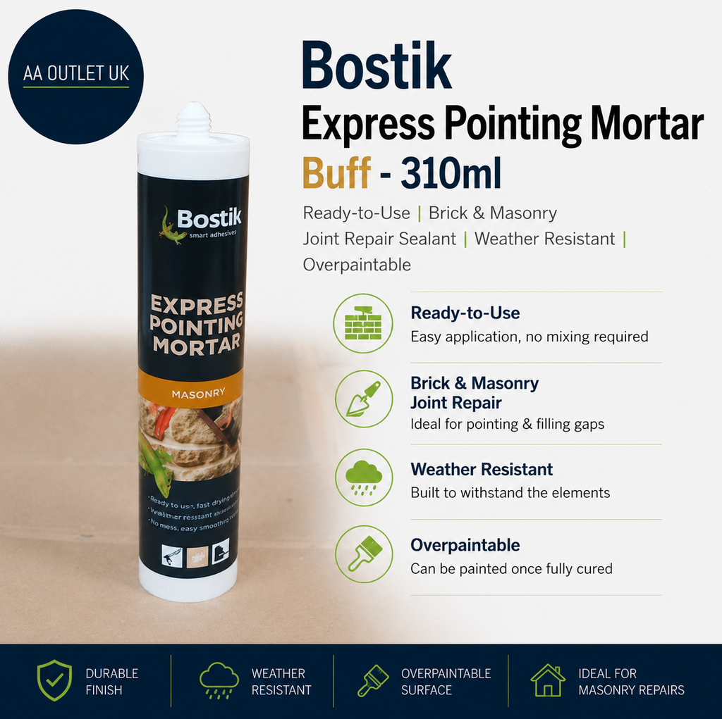 Bostik Express Pointing Mortar Buff 310ml Ready To Use Brick Masonry Joint