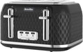 Breville Curve 4 Slice Toaster High Lift Wide Slots Black Chrome 220V New