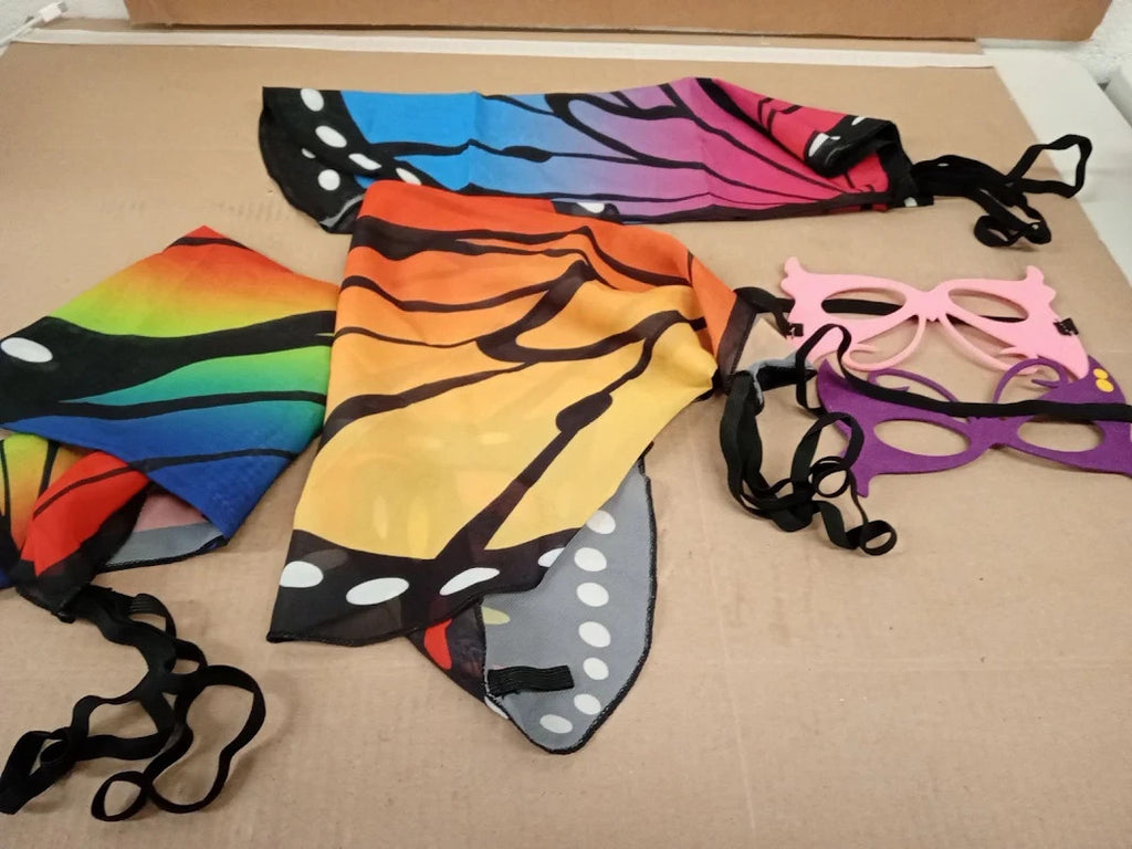 Adakel Kids Butterfly Wings Costume Fairy Dress Up Halloween Party Girls New