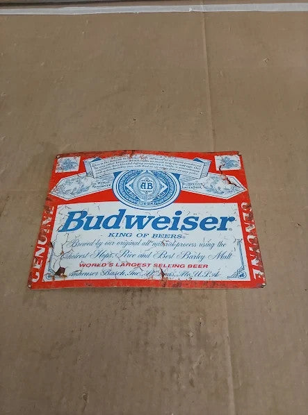 Metal Signs Budweiser Logo Man Cave Tin Hanging Wall Plaque Medium 20x15cm New