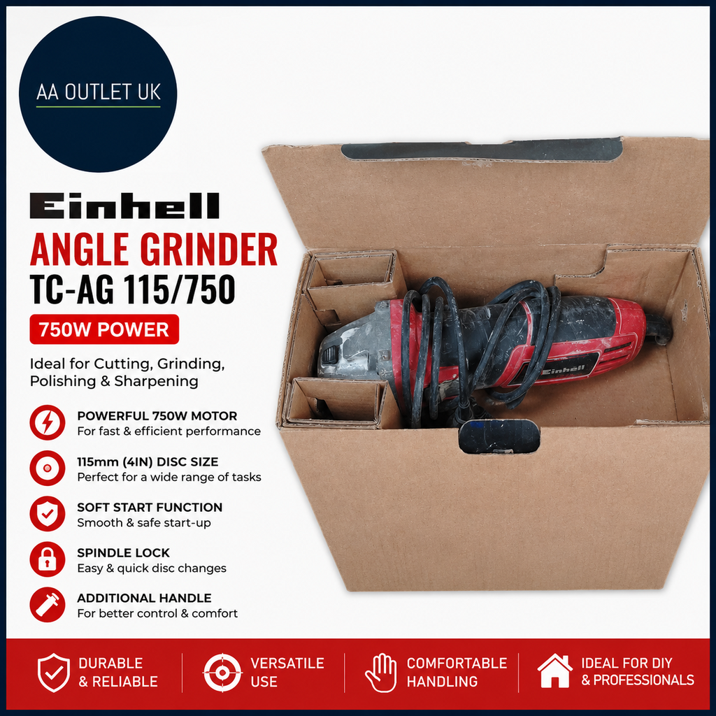Einhell Angle Grinder 750W 115mm 4in Grinder Cutting Grinding Polishing