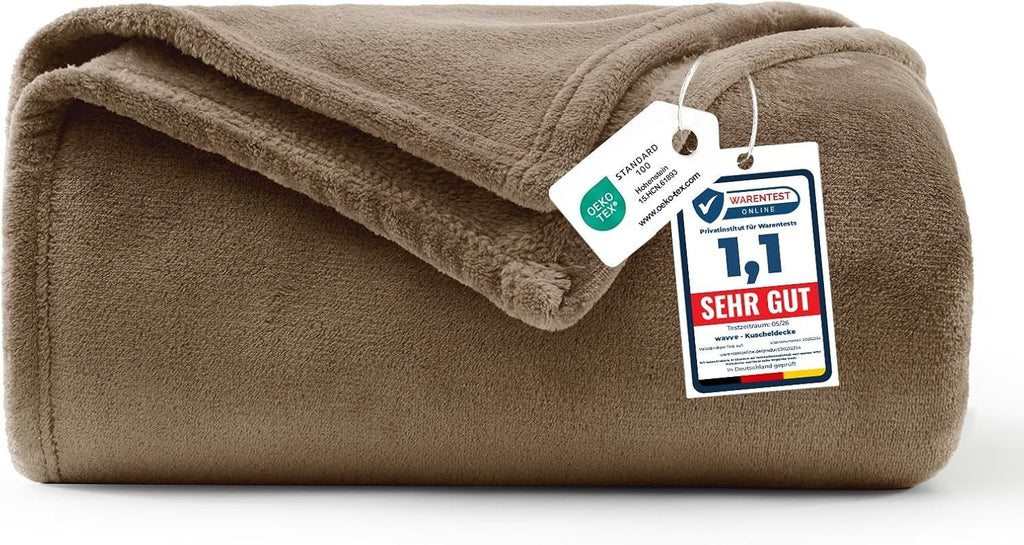 Wavve Fleece Blanket Sofa Bed Throw Soft Twin Size 300GSM Versatile New