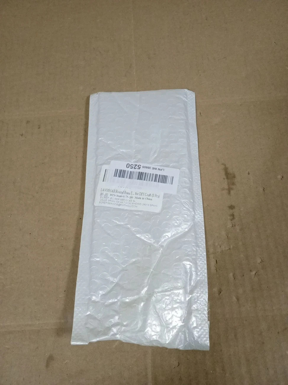 LAVMHAB Round Brass Tube 3mm ODx0.75mm Wall Thickness 200mm Length Seamless New