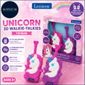LEXIBOOK Unicorn 3D Walkie Talkies 500m Range 2 Communication Channels TW18UNI