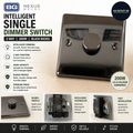BG Electrical Intelligent Single Wall Dimmer Switch 2 Way Nexus Metal NBN81 200W