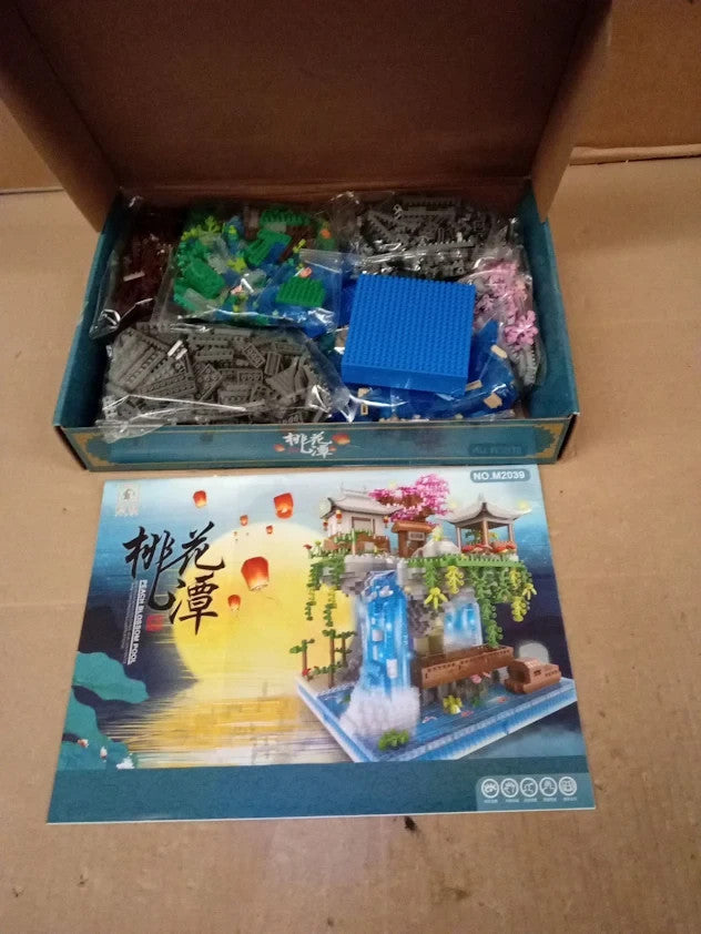 Hotut Cherry Blossom Tree Building Set Japanese Sakura House Lights Kit New