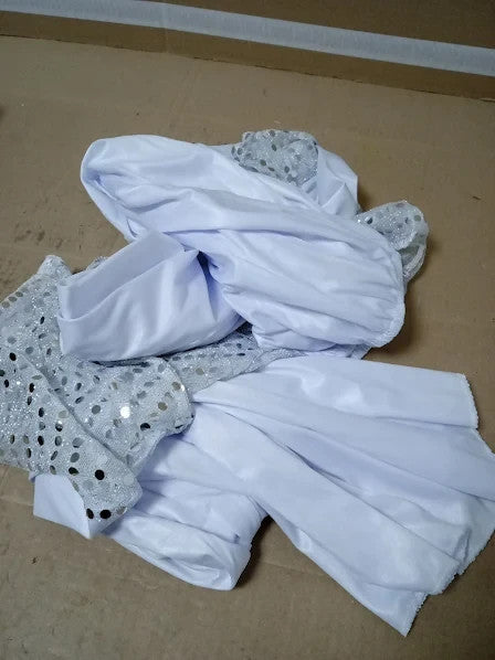 Smiffys Womens 70s Disco Lady Costume White Top Trousers Belt New