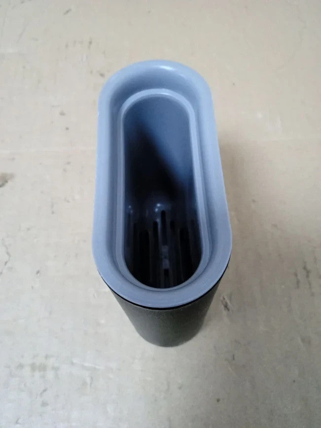 Athyior Silicone Toilet Brush Holder Set Flexible Bristles Bendable Black