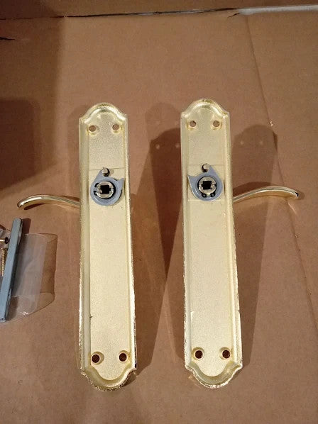 Amig Lever Handle Set Backplate 248x44mm Durable Stylish Zamak Gold Finish New