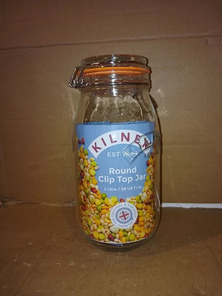 Kilner Clip Top Jar 2L  Airtight Glass Storage Preserving 5.39x4.88x10.04in