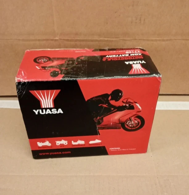 Yuasa YT12B 12V 210CCA Premium AGM Technology VRLA Motorcycle Battery Durable