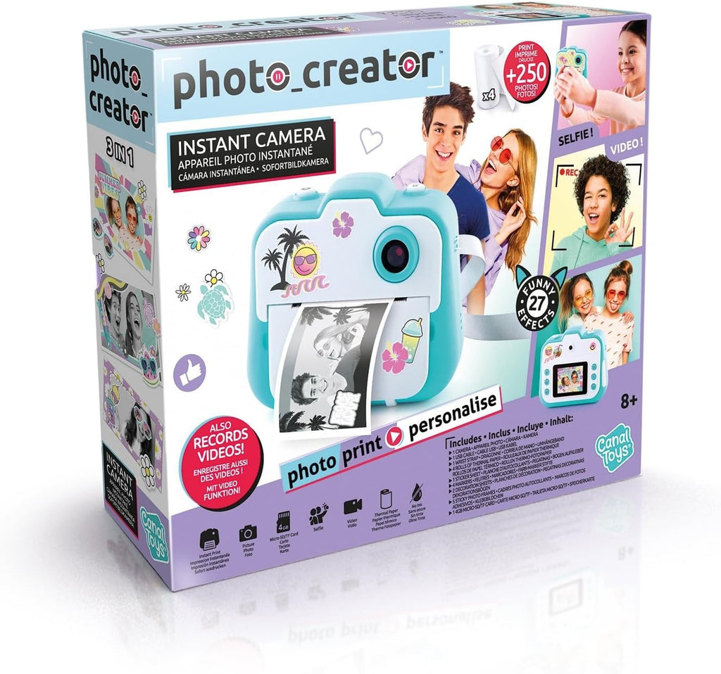 Kids Instant Print Camera Photo Video Creator Thermal Printing Camera 8+ New