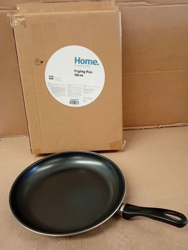 Basics 30cm Frying Pan Interior Exterior Material Carbon Steel Black New