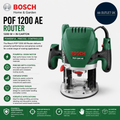 Bosch Home And Garden Router POF 1200 AE 1200W Corded Electric Pale Green