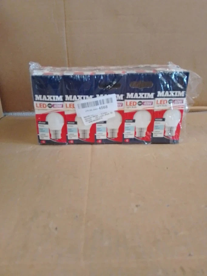 Maxim LED Round Bayonet Cap Daylight White 5.5W 470 Lumen 5pc 40MLRB22D5X10 New