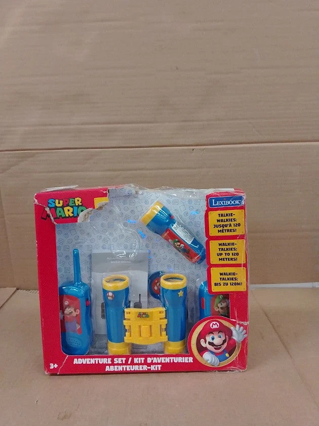 LEXIBOOK, Super Mario Adventurer Set Children Walkie Talkies Binoculars 3+New
