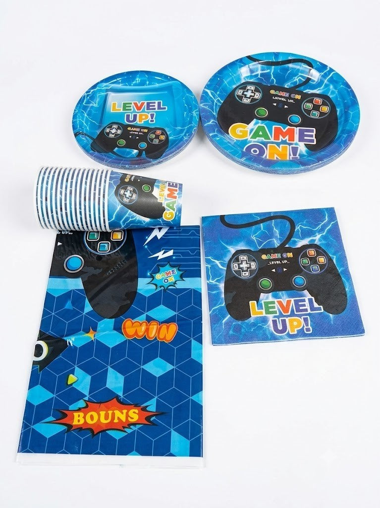 Video Game Party Supplies Gaming Birthday Decorations Plates Cups Design New