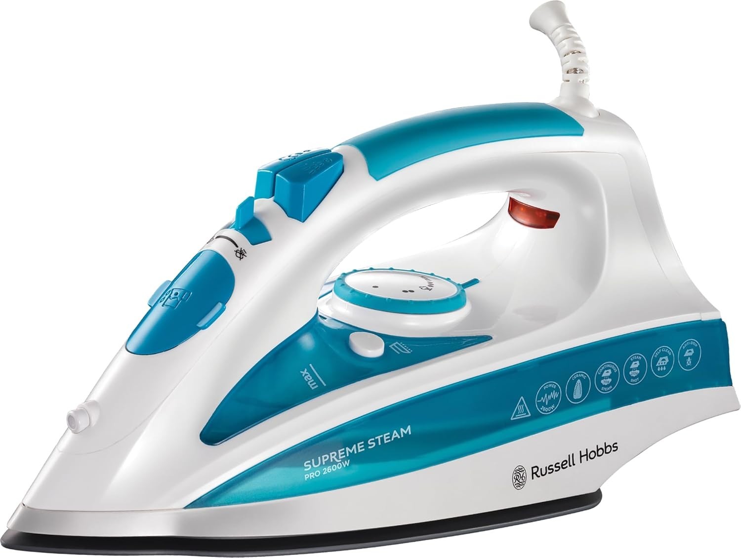 Russell Hobbs Steam Iron 2600w 210g Extra Steam Boost 70g/min Steam New