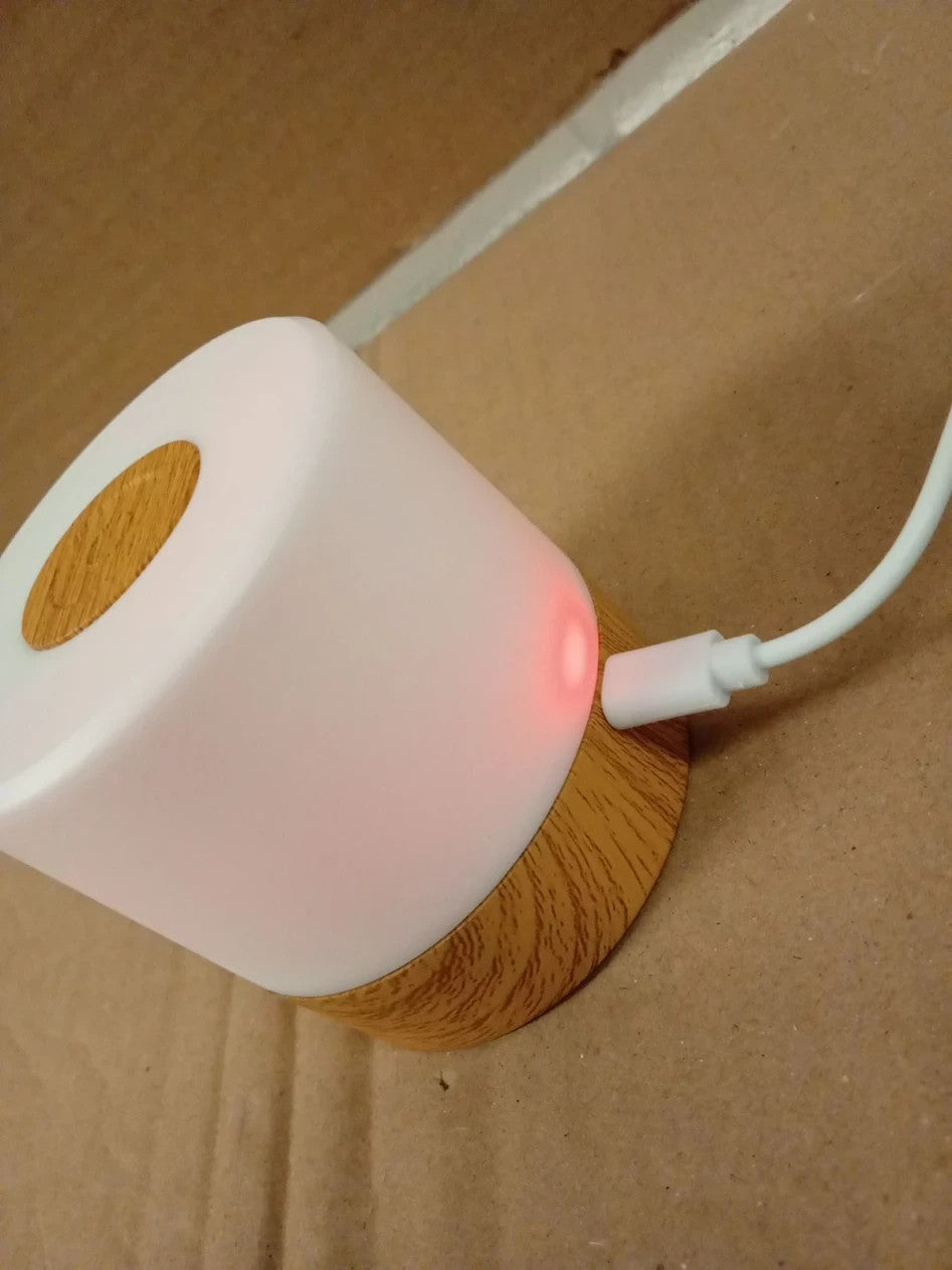 B K Licht Mini LED Table Lamp Wireless IP44 Touch Dimmable Steps 7x7cm Bedside