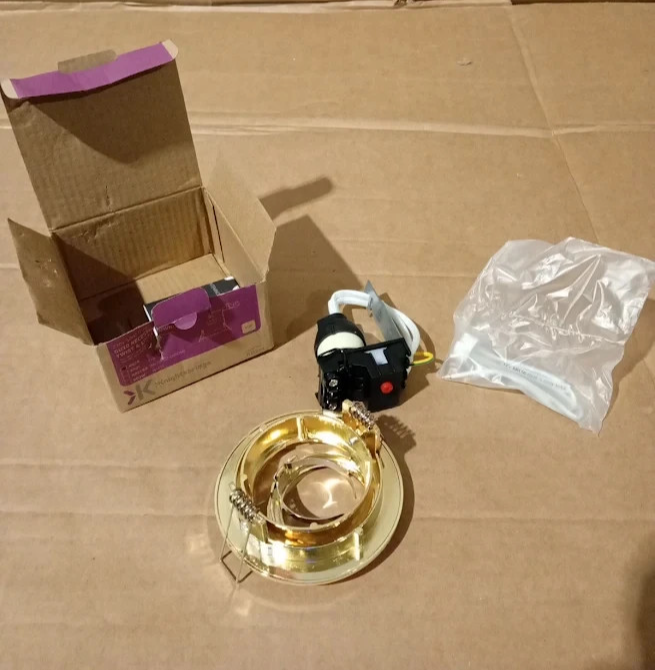Knightsbridge Brass Recessed Downlight Spotlight Adjustable Tilt Twist New