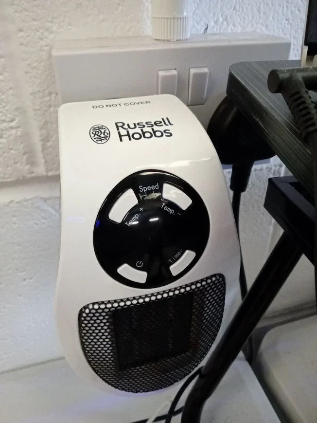 Russell Hobbs RHPH2001 500W Ceramic Plug Heater Adjustable Thermostat New