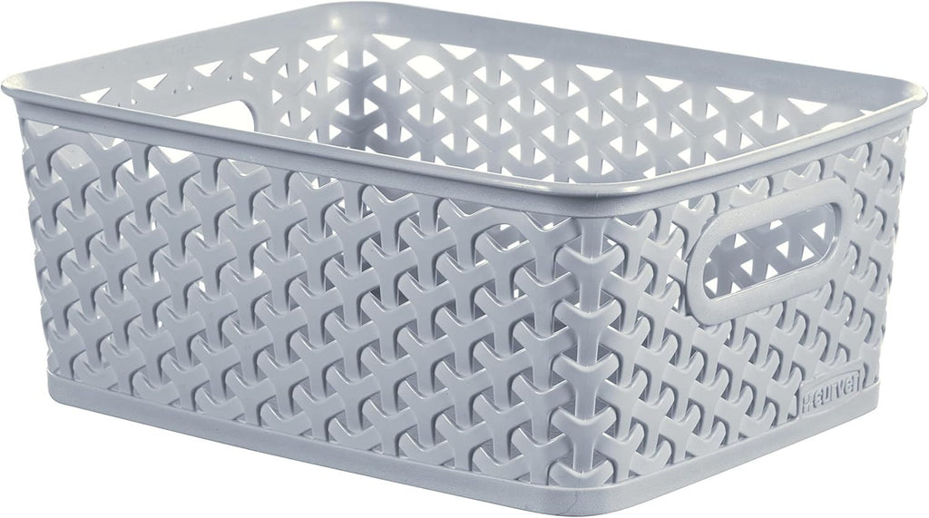 Curver My Style Small Rectangular Storage Basket 4L Blue 3 Pack Lightweight New