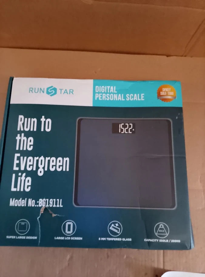 RunSTAR 550lb Bathroom Digital Scale Body Weight Ultra Wide Platform LCD New