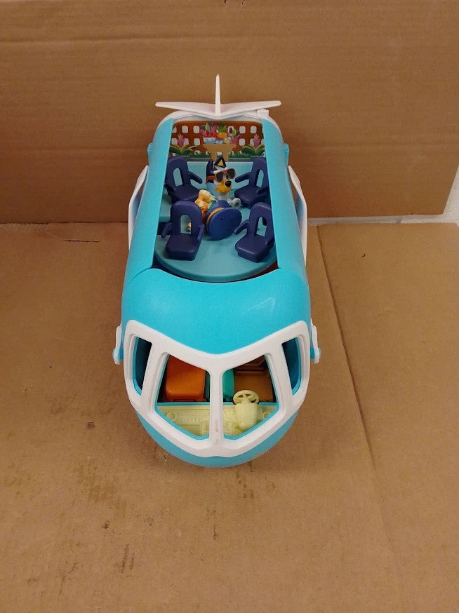 Bluey 3 in 1 Transforming Plane Playset Resort Boat Holiday Toy Sounds Phrases