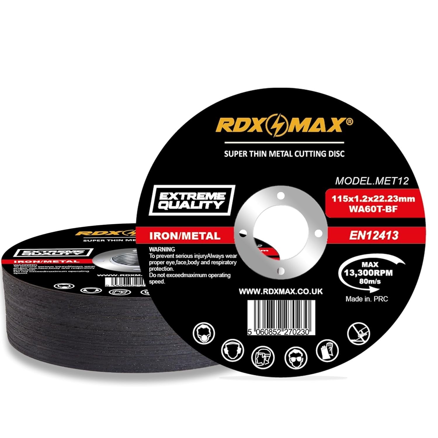 Rdxmax 115mm Premium Metal Cutting Discs High Performance Durable New
