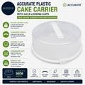 Accurate Plastic Cake Carrier Lid Locking Clips Round Dishwasher Safe 30cm