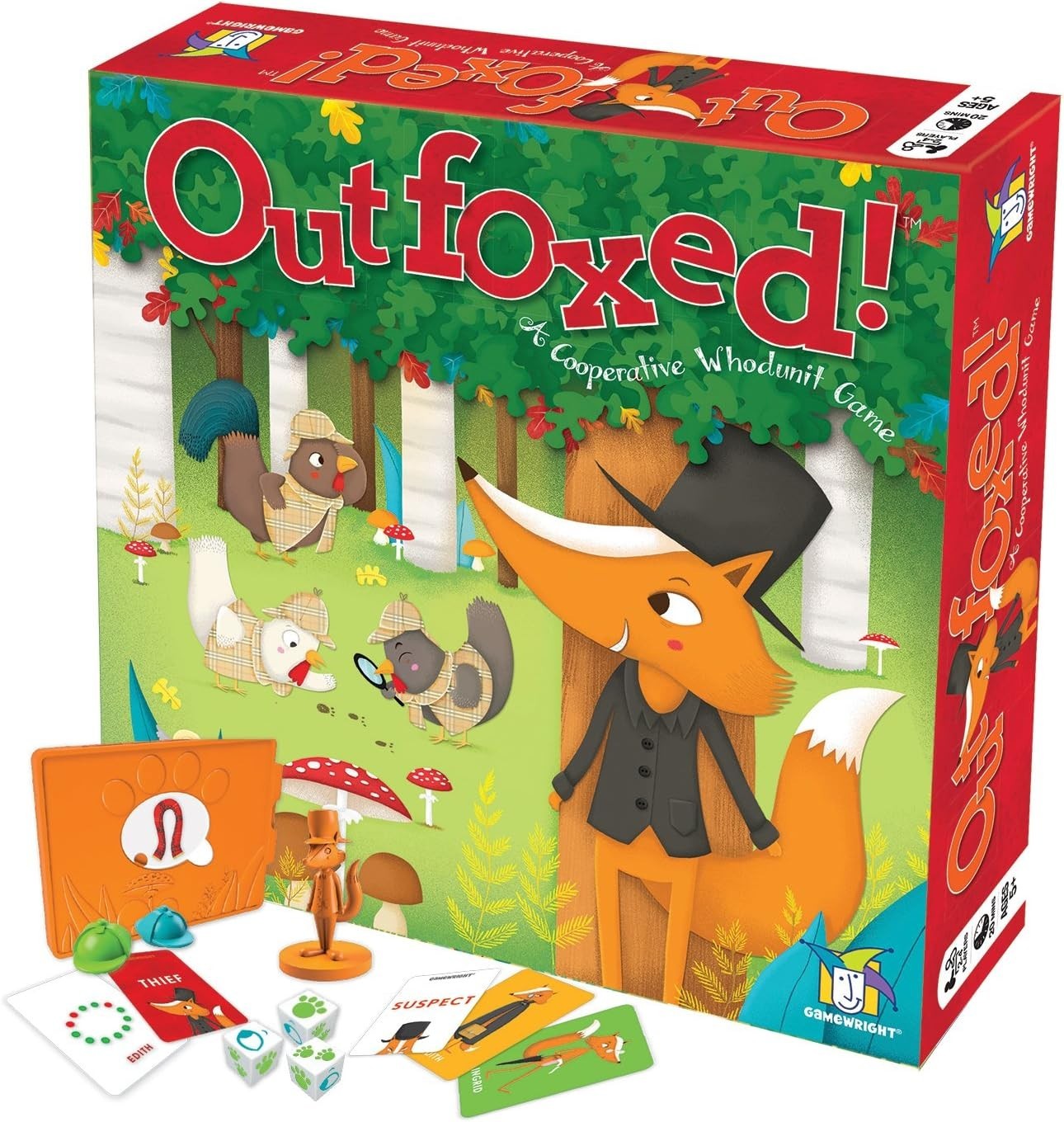 Gamewright Outfoxed Board Game 2-4 Players 20 Minutes Playing Time 5+ New