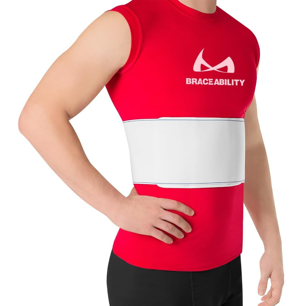 BraceAbility Rib Injury Binder Belt Men Cage Protector Wrap Sore 34-60 Chest
