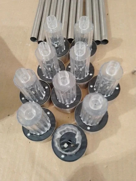 Cuqoo Solar Garden Stake Lights White 10 LED Waterproof Stainless Steel