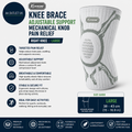 Kuangmi Knee Brace Adjustable Support Mechanical Knob Pain Relief Right Large