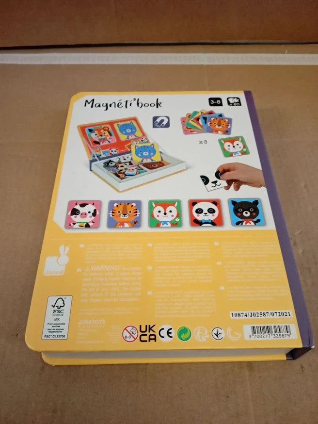 Janod Magnéti'Book Mix Match Magnetic Educational Animal Game Magnets 3+ Durable