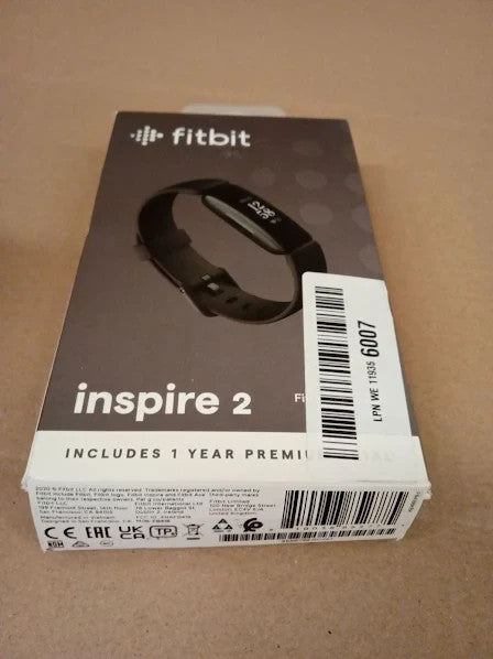 Fitbit Inspire 2 Health Fitness Tracker 24/7 Heart Rate Black Oval 0.72in