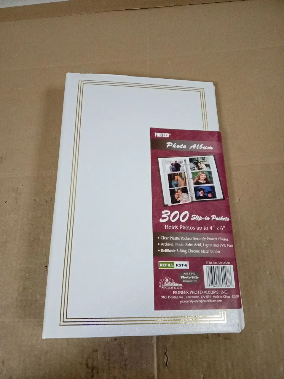 3 Ring Photo Album 300 Pockets Hold 4x6 Photos White Life Events & Memories